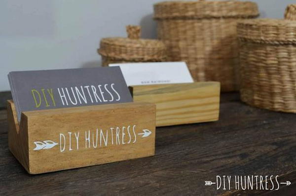 DIY Wooden Business Card Holder