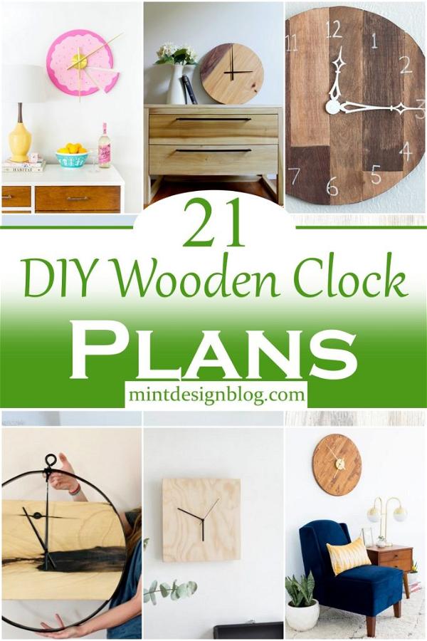 21 DIY Wooden Clock Plans To Make Today - Mint Design Blog