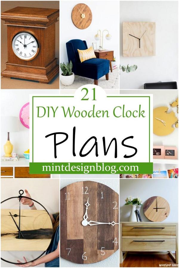 21 Diy Wooden Clock Plans To Make Today - Mint Design Blog