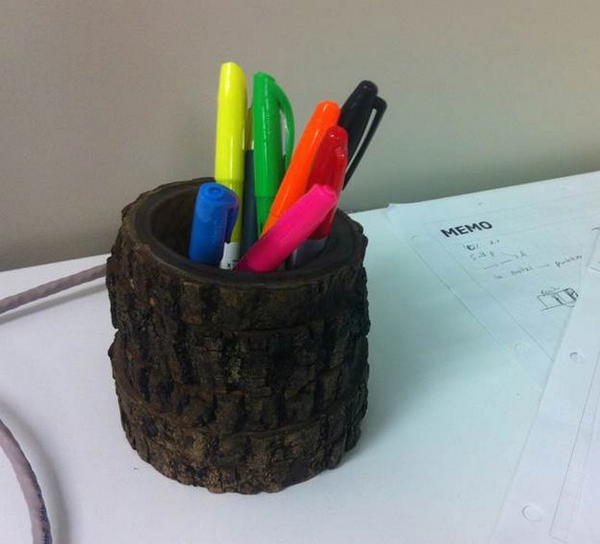 DIY Wooden Pencil Holder