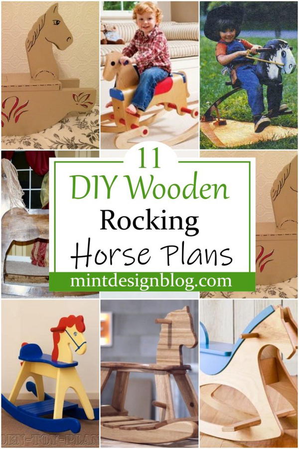 11 DIY Wooden Rocking Horse Plans For Kids - Mint Design Blog