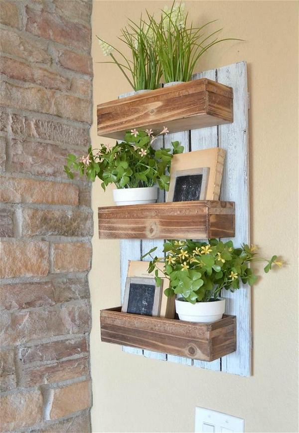 DIY Wooden Wall Planter