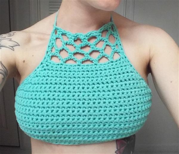 Diamond Mesh Crop Top