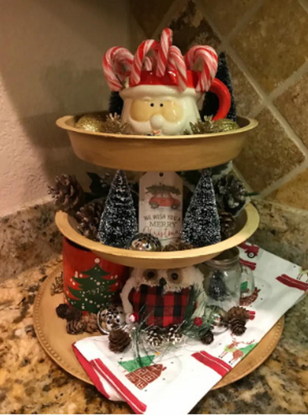 Dollar Tree Tiered Tray DIY