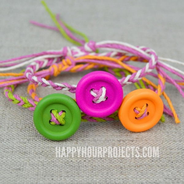 Easy Diy Button Friendship Bracelets