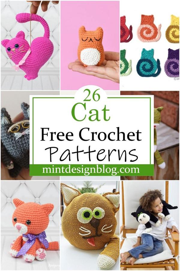 26 Easy Free Crochet Cat Patterns - Mint Design Blog