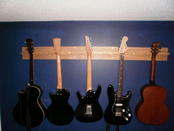 Five Guitar Wall Hanger