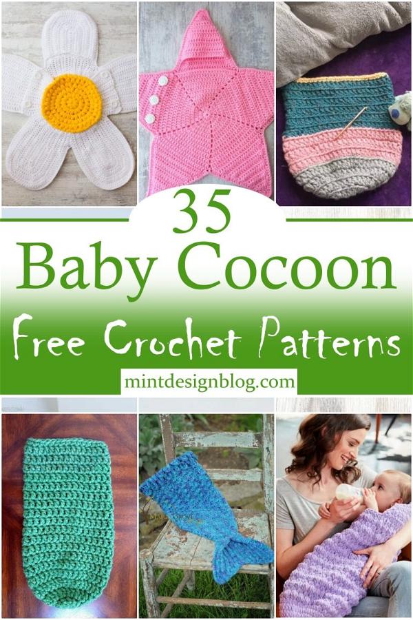 35 Free Crochet Baby Cocoon Patterns Mint Design Blog