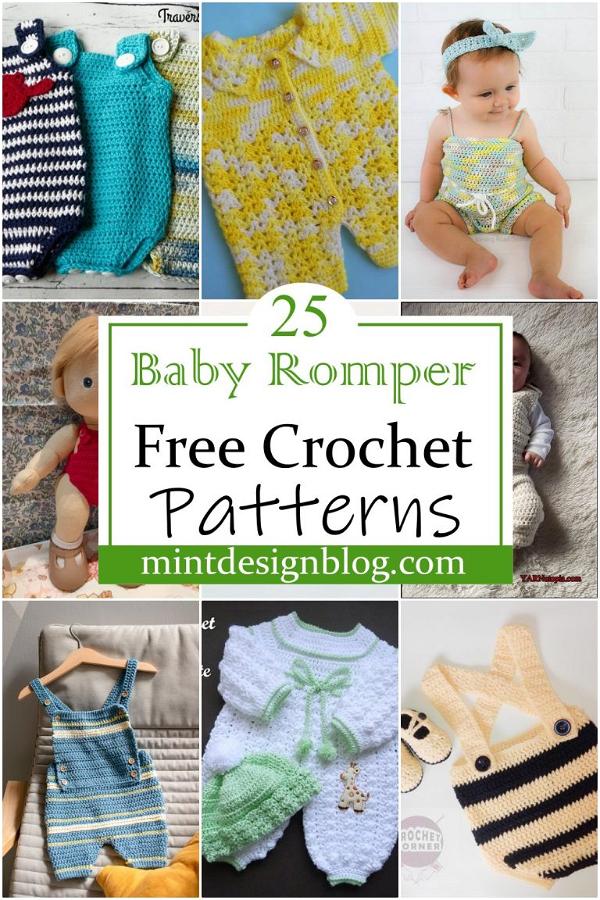 25 Free Crochet Baby Romper Patterns Mint Design Blog