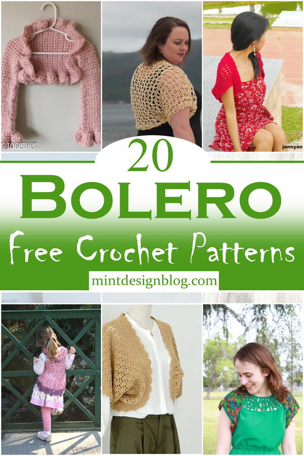 Free crochet bolero jacket on sale pattern