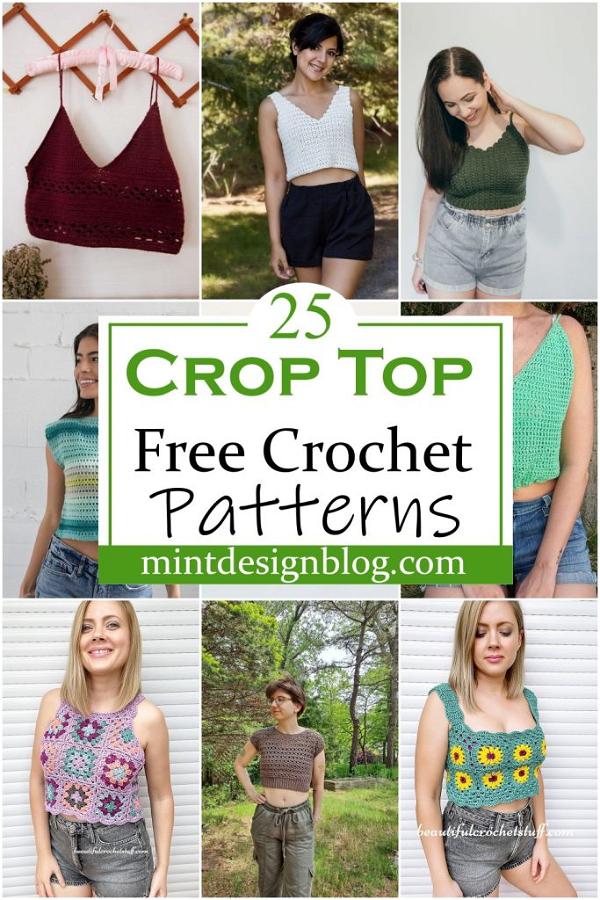 25 Free Crochet Crop Top Patterns - Mint Design Blog