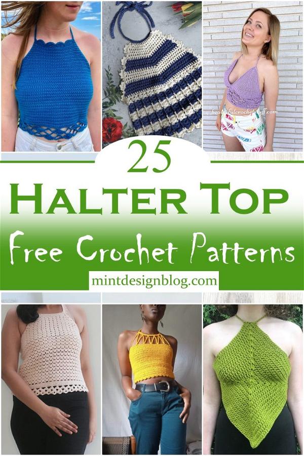 25 Free Crochet Halter Top Patterns Mint Design Blog