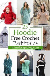 25 Free Crochet Hoodie Patterns For Winter