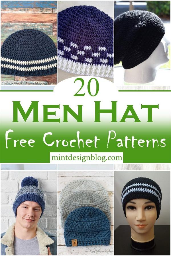 20 Free Crochet Men Hat Patterns That Will Keep You Cozy - Mint Design Blog