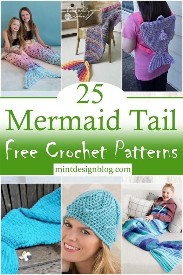 25 Free Crochet Mermaid Tail Patterns - Mint Design Blog