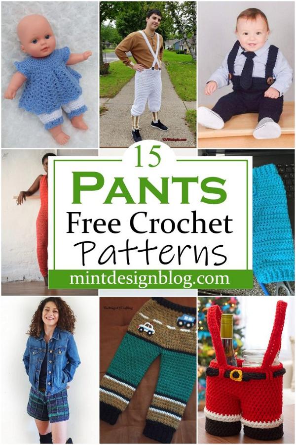 15 Free Crochet Pants Patterns For Stylish Look Mint Design Blog