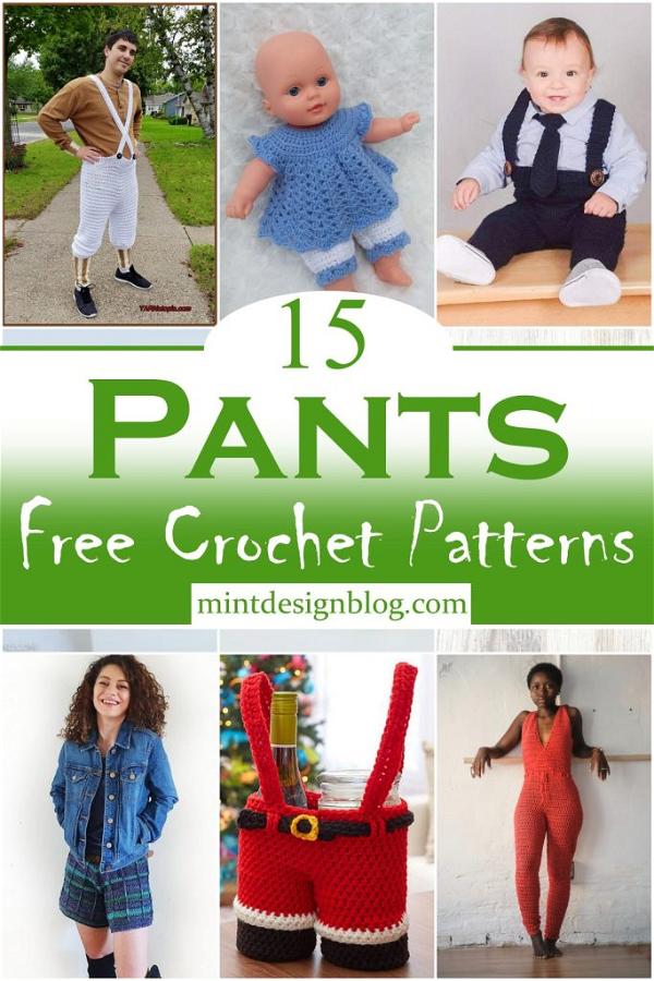 15 Free Crochet Pants Patterns For Stylish Look Mint Design Blog