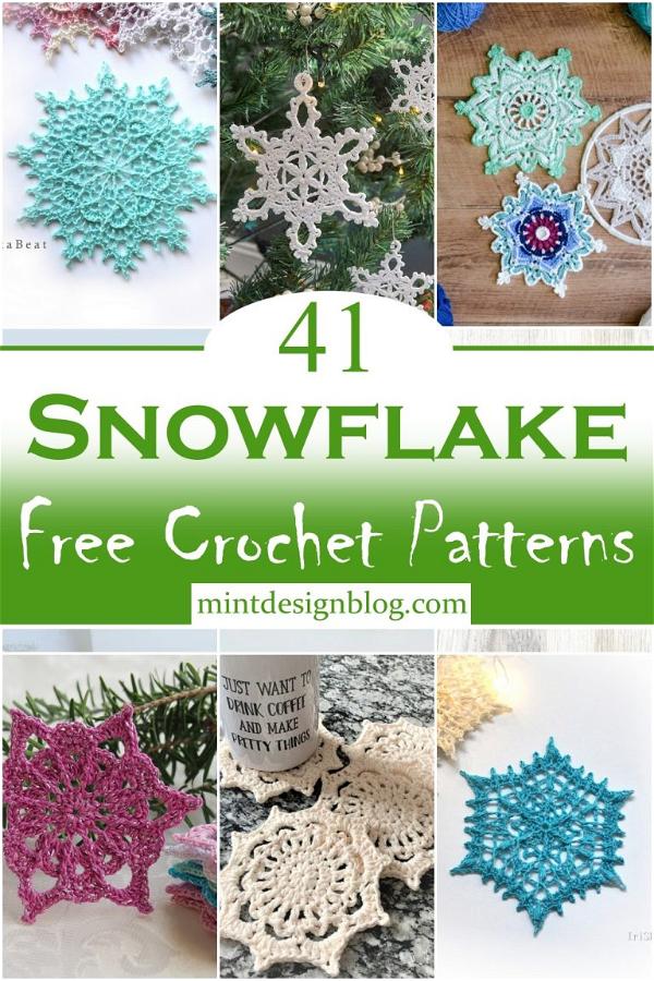 41 Free Crochet Snowflake Patterns (With Pictures) - Mint Design Blog