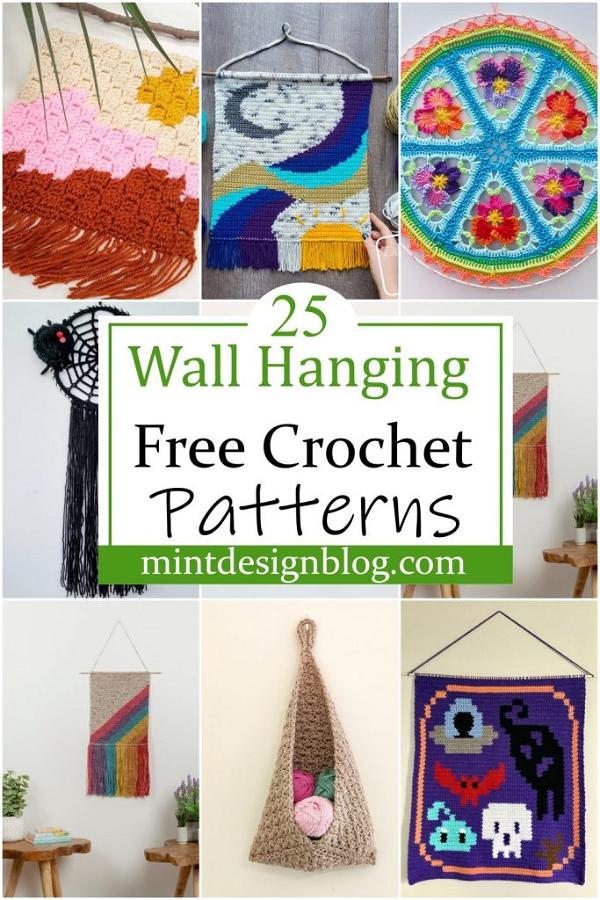 25 Free Crochet Wall Hanging Patterns - Mint Design Blog