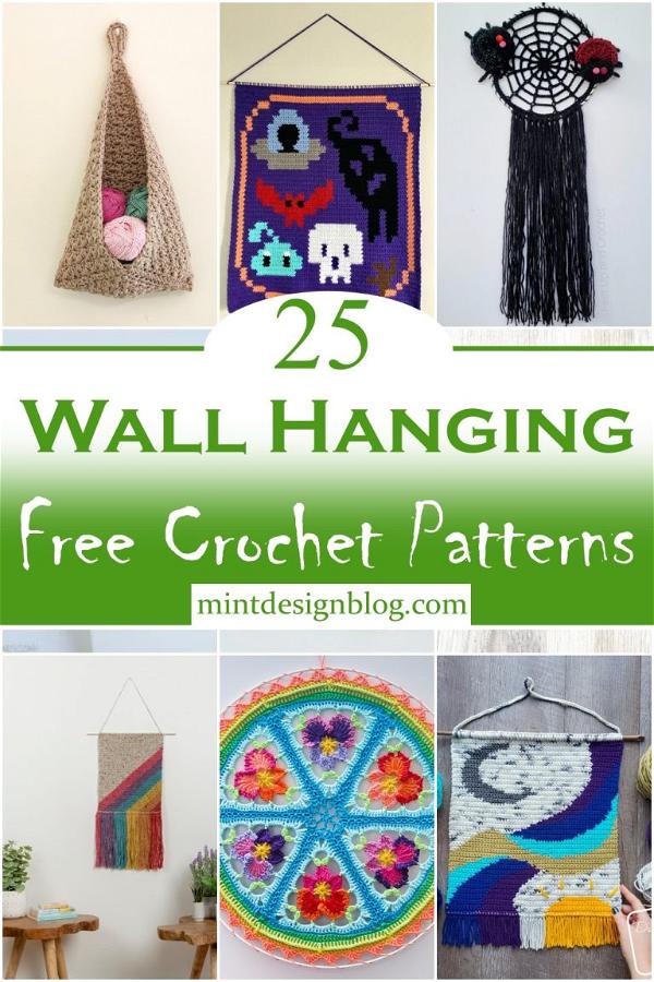 25 Free Crochet Wall Hanging Patterns - Mint Design Blog