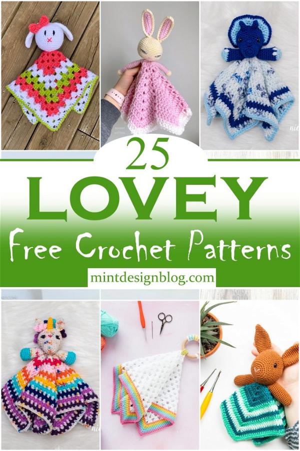 25 Easy Free Crochet lovey Patterns Mint Design Blog