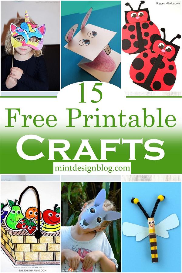 15 Free Printable Crafts For Preschoolers To Have Fun Mint Design Blog