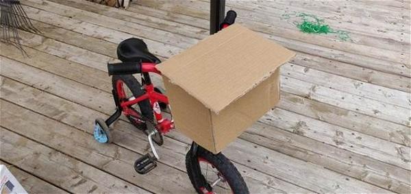 Front Cardboard Bike Basket