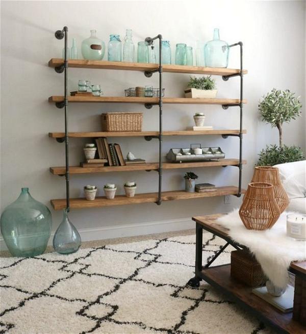 How To Build DIY Industrial Pipe Shelves