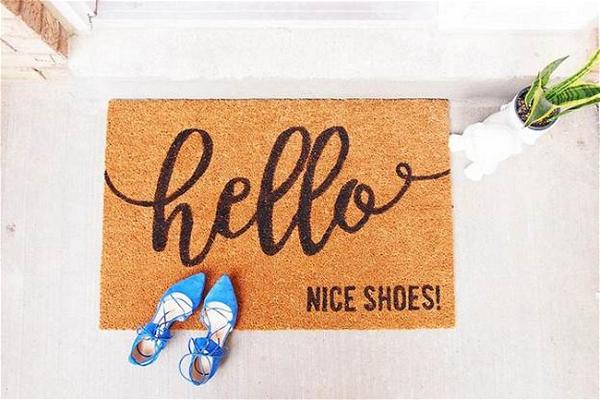 How To Make A Custom Doormat Without A Cricut Machine