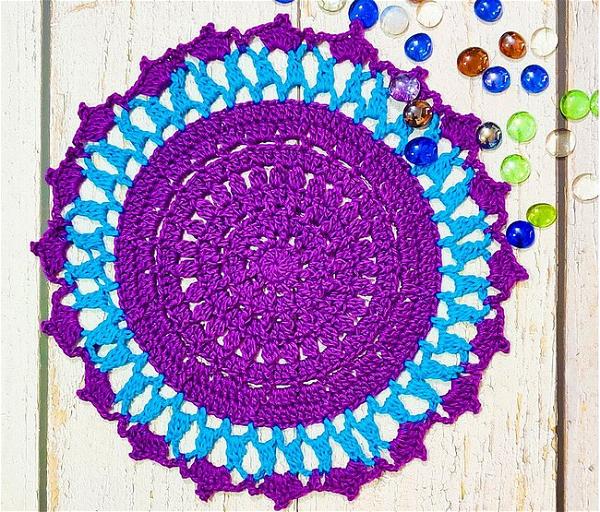 Lilac Coral Doily