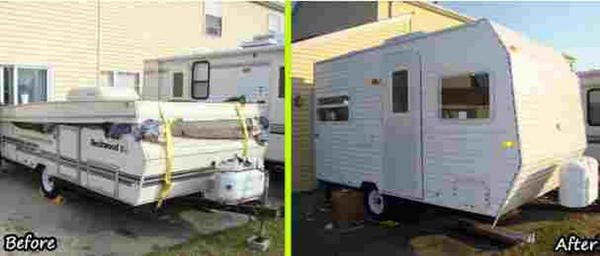 Old Pop-Up Camper Trailer