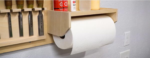 Paper Towel Holder With Shelf