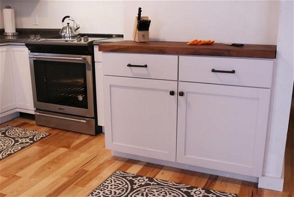 Plywood Kitchen Cabinet With White Paint