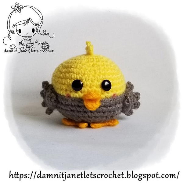 Round Plush Cockatiel Bird