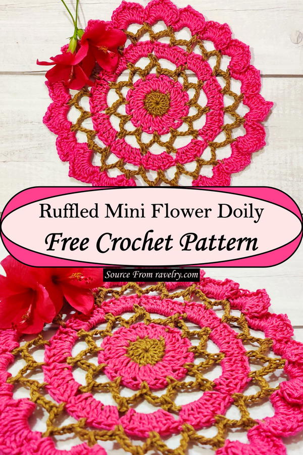 Ruffled Mini Flower Doily