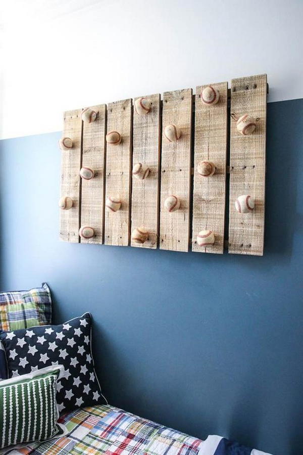 Scrap Wood Pallet Baseball Hat Rack DIY