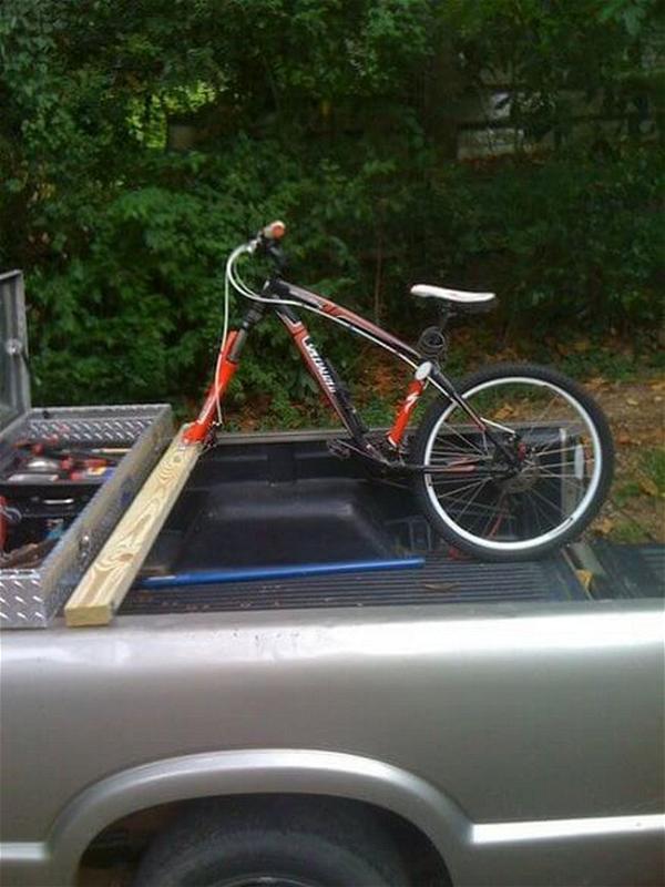 Diy truck bike online rack