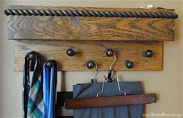 Space Saving Tie Rack Tutorial