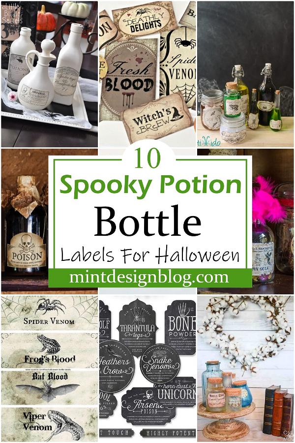 Spooky Potion Bottle Labels For Halloween 1