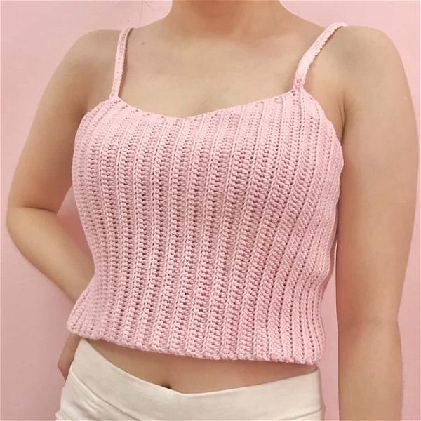 Vneck Ribbed Crop Top