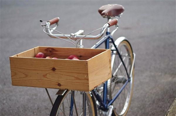 Wine Crate Bike Basket