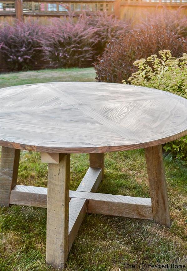 Wood Beam Round Table