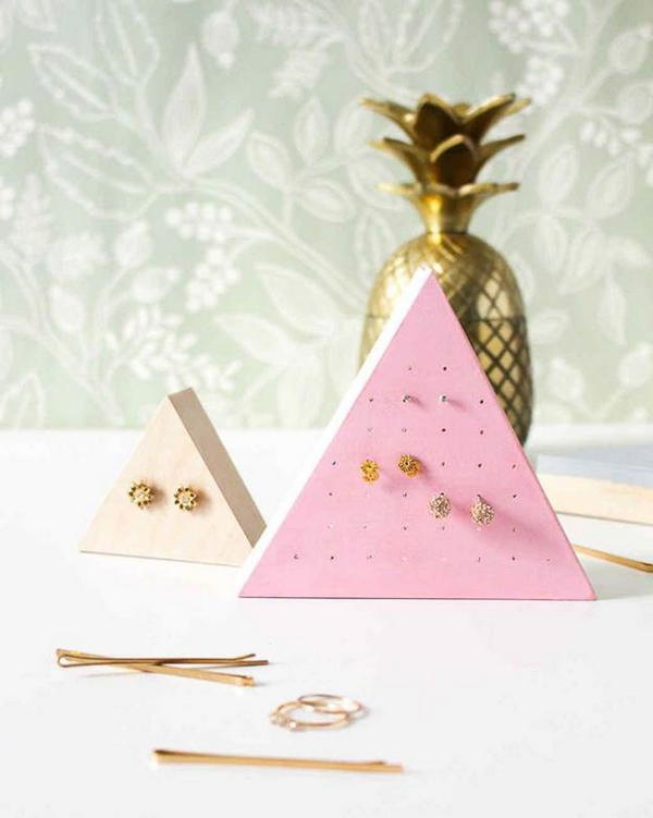 Wooden Stud Earring Holder DIY