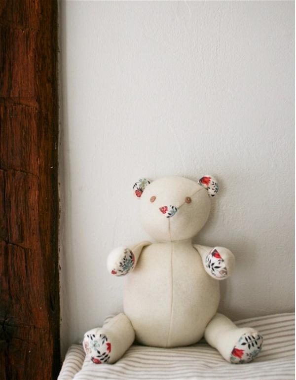 Wool + Liberty Teddy Bear