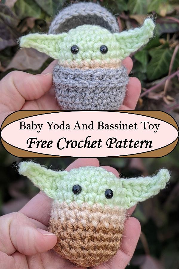 Baby Yoda And Bassinet Toy