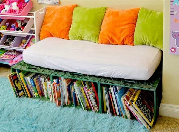 Book Storage with Bench