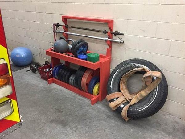 DIY Barbell And Weight Storage Rack