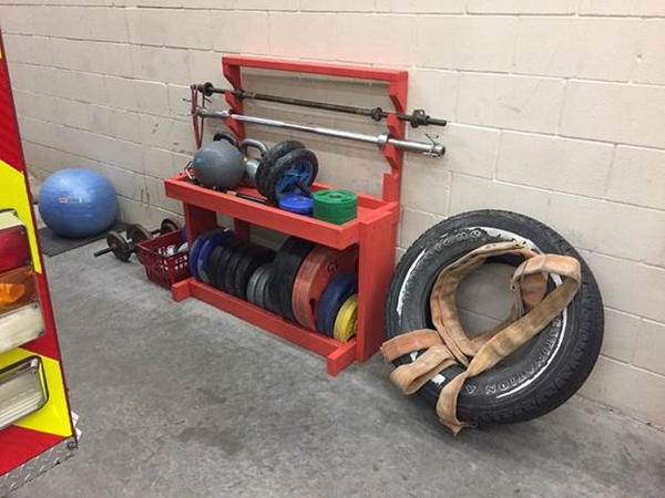 DIY Barbell And Weight Storage Rack