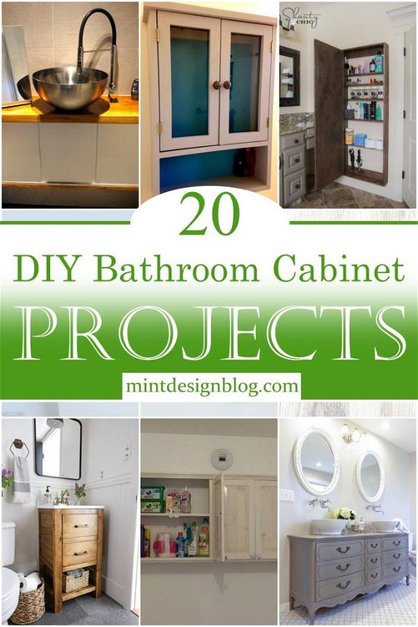 20 DIY Bathroom Cabinet Projects You Can Build Today - Mint Design Blog