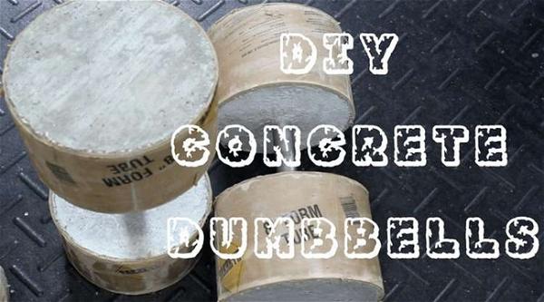 DIY Concrete Dumbbells